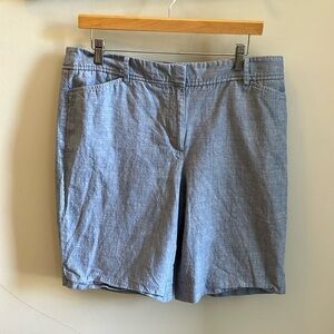 Talbots “Perfect Short” Blue 100% Cotton Size 12